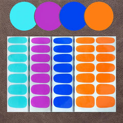 12 Sheets Fluorescent Nail Polish Stickers + 6 Nail Files Gel Nail Decals