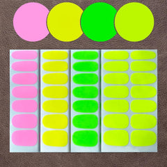 12 Sheets Fluorescent Nail Polish Stickers + 6 Nail Files Gel Nail Decals