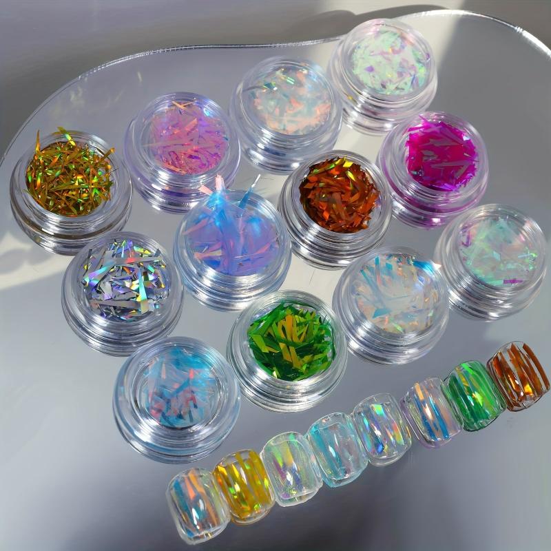 Holographic Nail Sequins Glitters Set