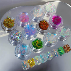 Holographic Nail Sequins Glitters Set