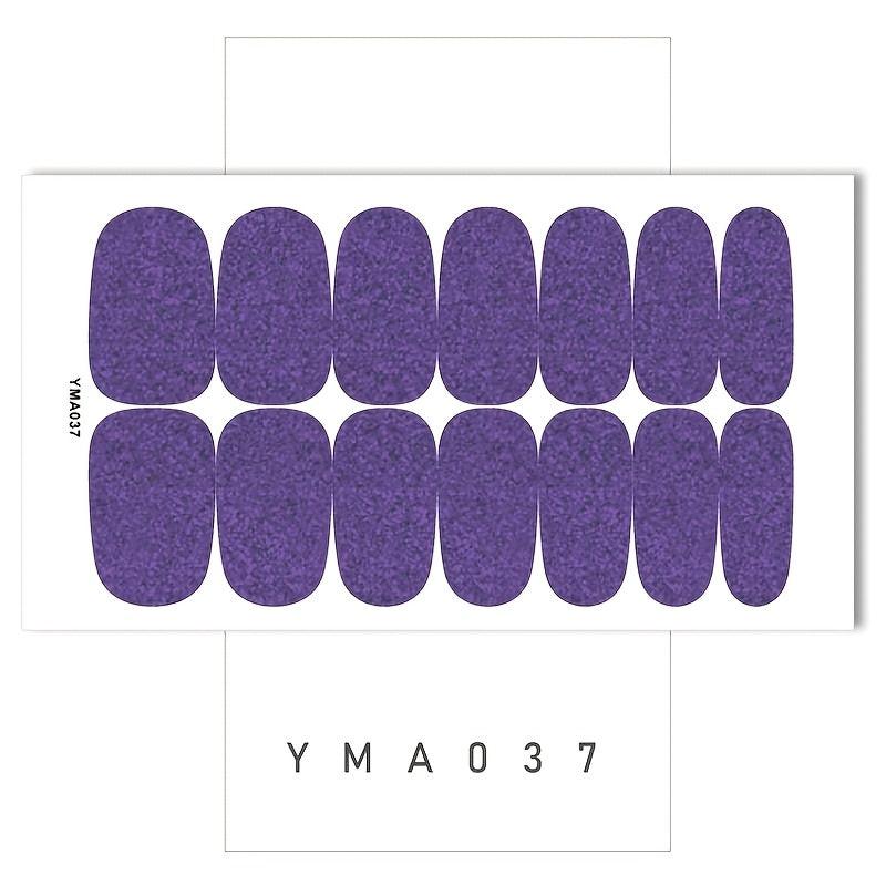 Glitter Nail Polish Stickers Self-Adhesive Decal Strips for Women and Girls