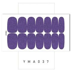 Glitter Nail Polish Stickers Self-Adhesive Decal Strips for Women and Girls