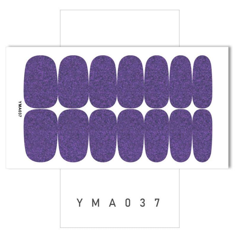 Glitter Nail Polish Stickers Self-Adhesive Decal Strips for Women and Girls