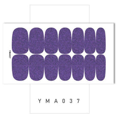 Glitter Nail Polish Stickers Self-Adhesive Decal Strips for Women and Girls
