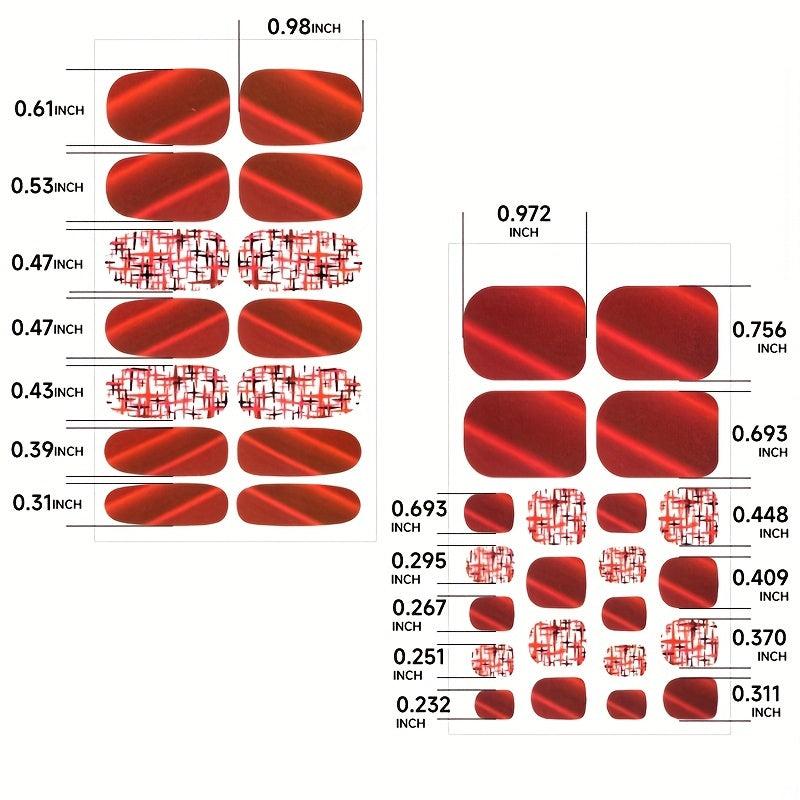 22 Pcs Sheet Toenail Nail Art Stickers 10 Styles