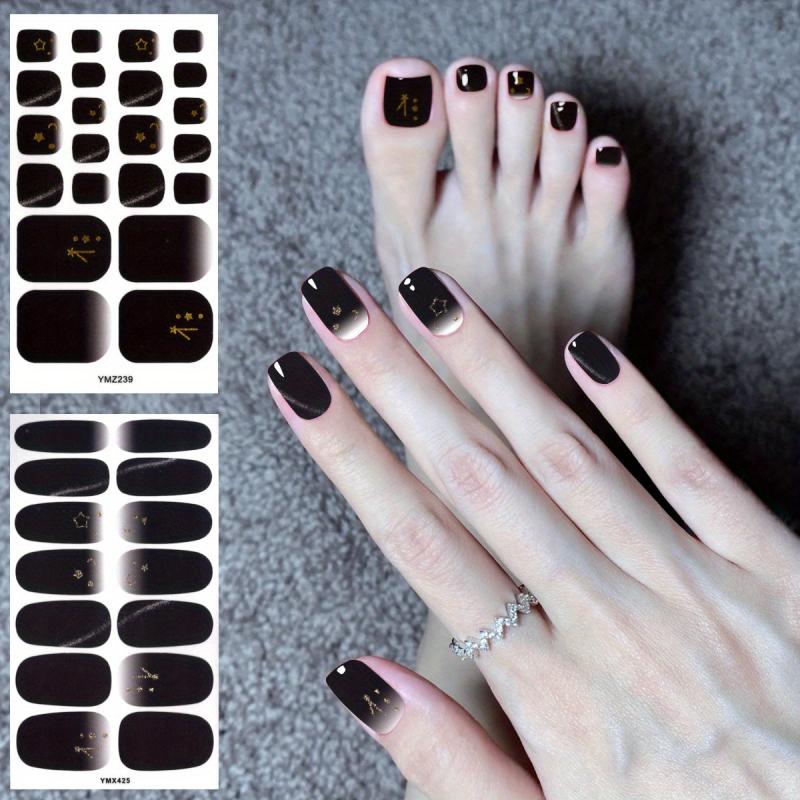 22 Pcs Sheet Toenail Nail Art Stickers 10 Styles