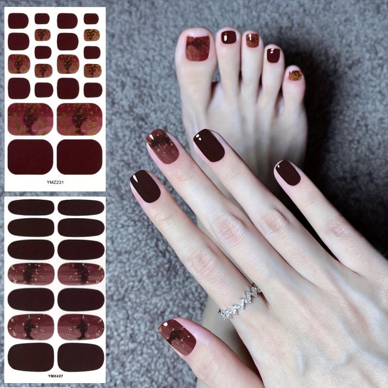 22 Pcs Sheet Toenail Nail Art Stickers 10 Styles
