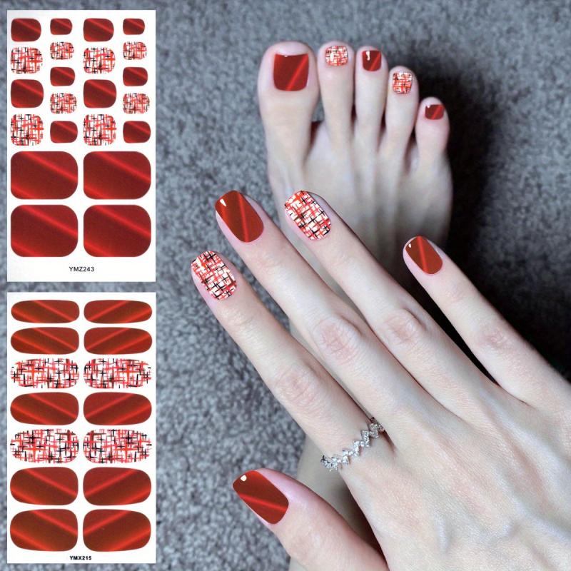 22 Pcs Sheet Toenail Nail Art Stickers 10 Styles