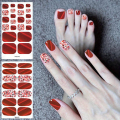 22 Pcs Sheet Toenail Nail Art Stickers 10 Styles