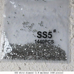 1440pcs Clear Rhinestones for Nail Art DIY & Decor