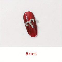 12 Constellations 3D Alloy Rhinestone Nail Charms