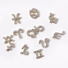 12 Constellations 3D Alloy Rhinestone Nail Charms