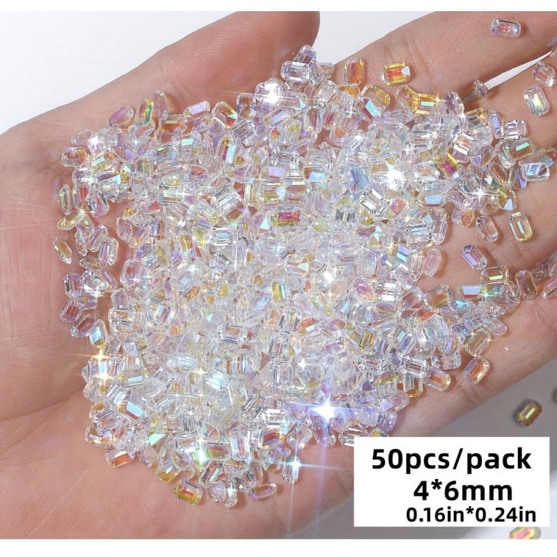 50pcs Aurora Candy Nail Rhinestones for DIY or Nail Salon