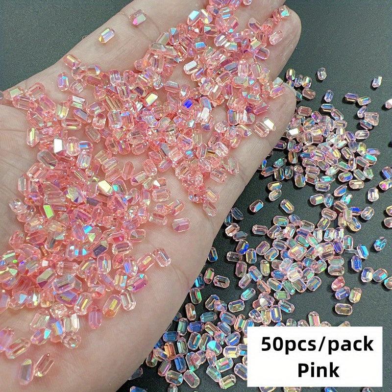 50pcs Aurora Candy Nail Rhinestones for DIY or Nail Salon