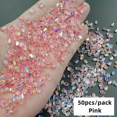 50pcs Aurora Candy Nail Rhinestones for DIY or Nail Salon