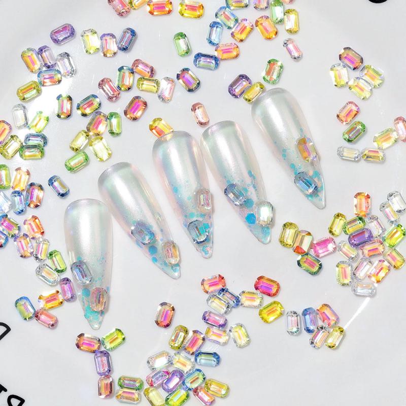 50pcs Aurora Candy Nail Rhinestones for DIY or Nail Salon