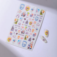 Halloween Nail Art Stickers Self Adhesive Pumpkin Skull Ghost Castle Wizard