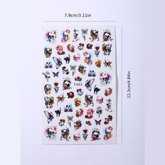 Halloween Nail Art Stickers Self Adhesive Pumpkin Skull Ghost Castle Wizard