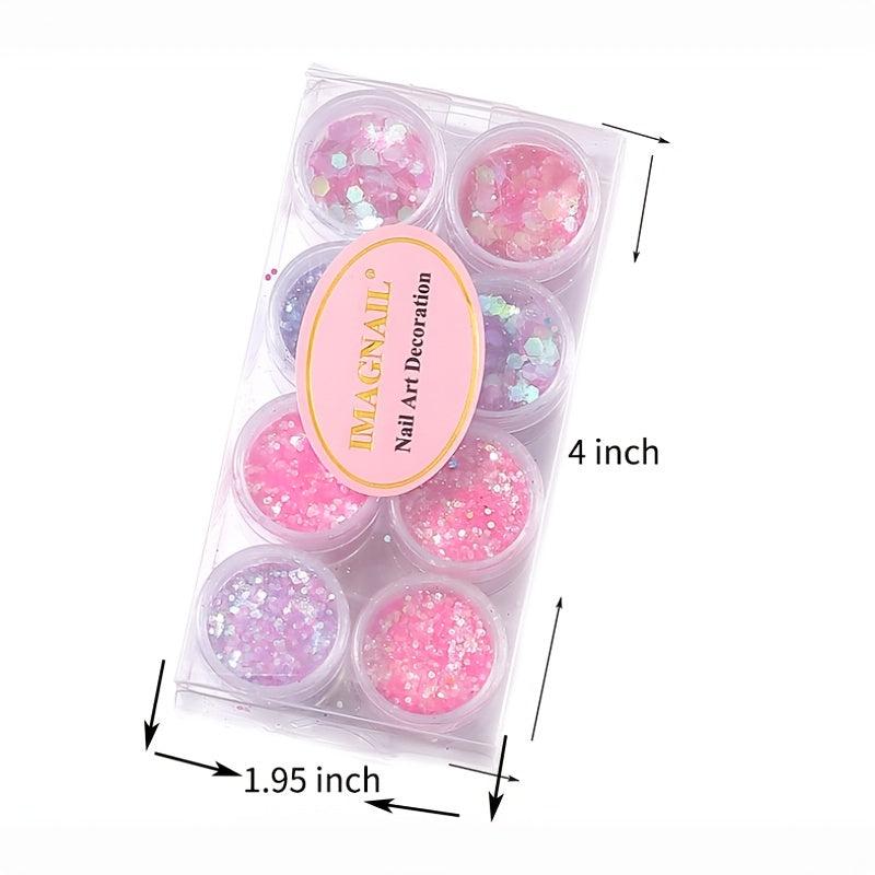 Holographic Nail Art Glitter Sequins Kit - Sparkly Flakes for Nails & Body