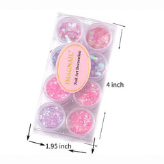 Holographic Nail Art Glitter Sequins Kit - Sparkly Flakes for Nails & Body