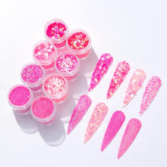 Holographic Nail Art Glitter Sequins Kit - Sparkly Flakes for Nails & Body
