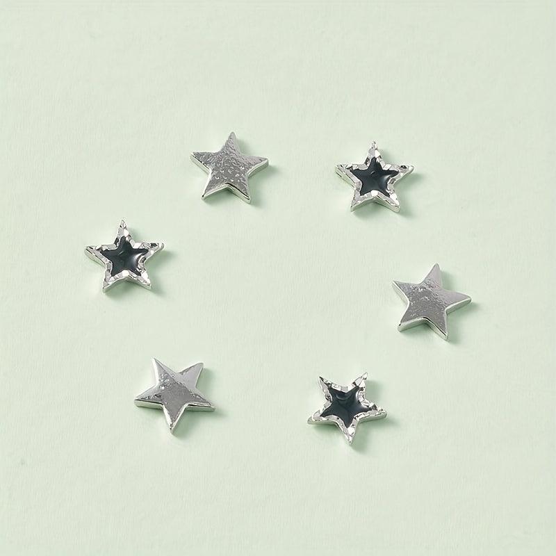 5Pcs Zircon Star Y2K Nail Art Charms for Easter DIY Crafts