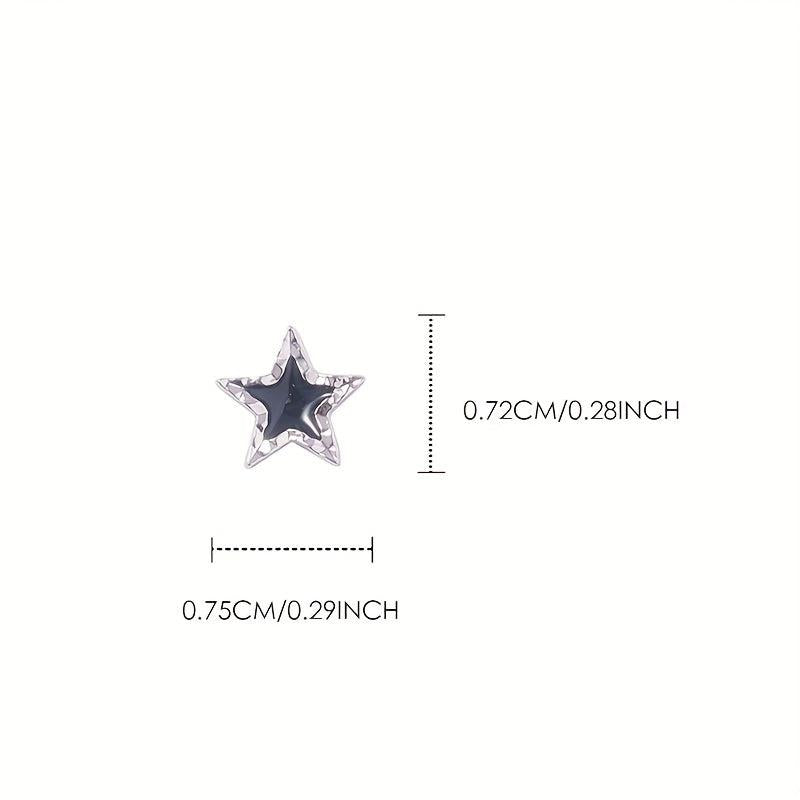 5Pcs Zircon Star Y2K Nail Art Charms for Easter DIY Crafts