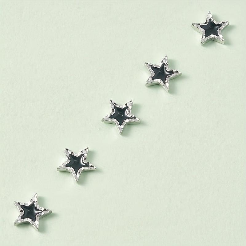 5Pcs Zircon Star Y2K Nail Art Charms for Easter DIY Crafts