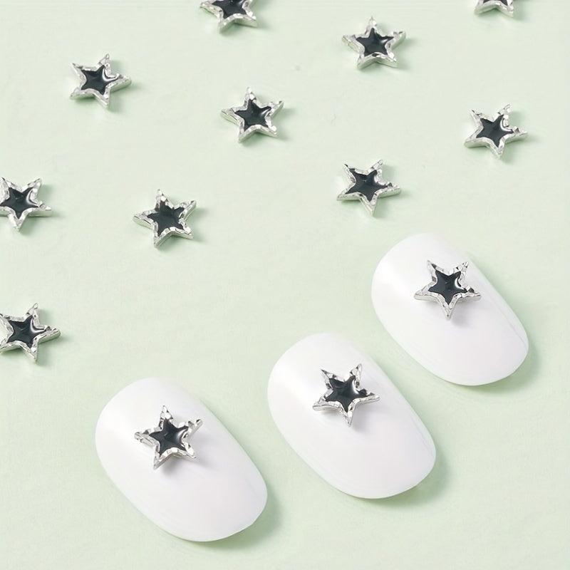 5Pcs Zircon Star Y2K Nail Art Charms for Easter DIY Crafts