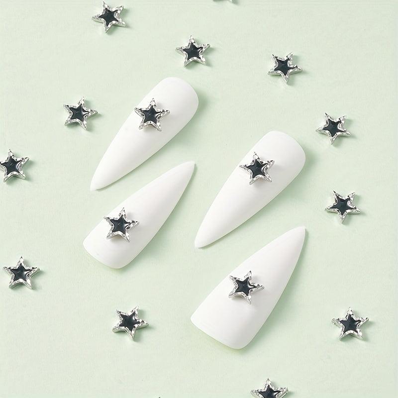 5Pcs Zircon Star Y2K Nail Art Charms for Easter DIY Crafts