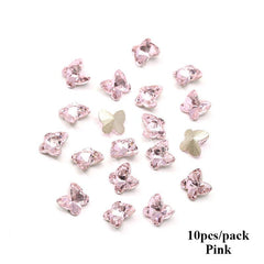 Aurora Butterfly Nail Art Artificial Diamonds Crystal Stones Nail Beauty Salon