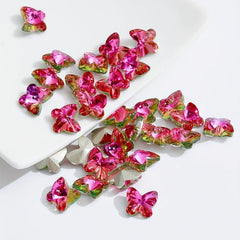 Aurora Butterfly Nail Art Artificial Diamonds Crystal Stones Nail Beauty Salon