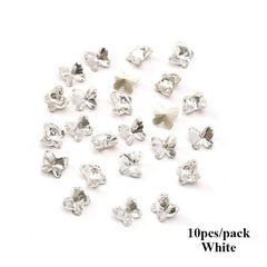 Aurora Butterfly Nail Art Artificial Diamonds Crystal Stones Nail Beauty Salon