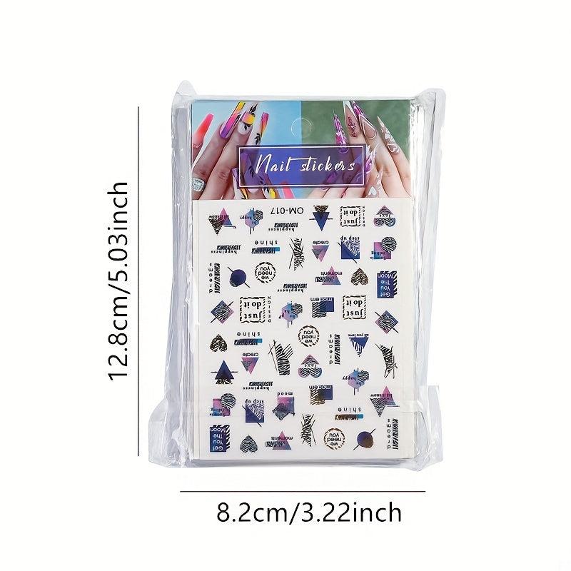 12 Pcs Marble Nail Art Stickers Wavy Line Nail Art Decals