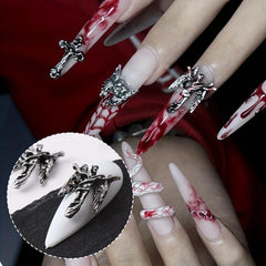 20pcs Halloween Nail Art Charms Alloy Skull Butterfly Rabbit DIY Nail Salon