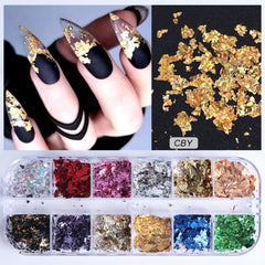 Red Winter Set Nail Glitter Flakes Gel DIY Manicure Accessories