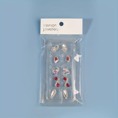 10pcs 3D Rhinestone Nail Charms Alloy Nail Gem Accessories