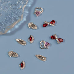 10pcs 3D Rhinestone Nail Charms Alloy Nail Gem Accessories
