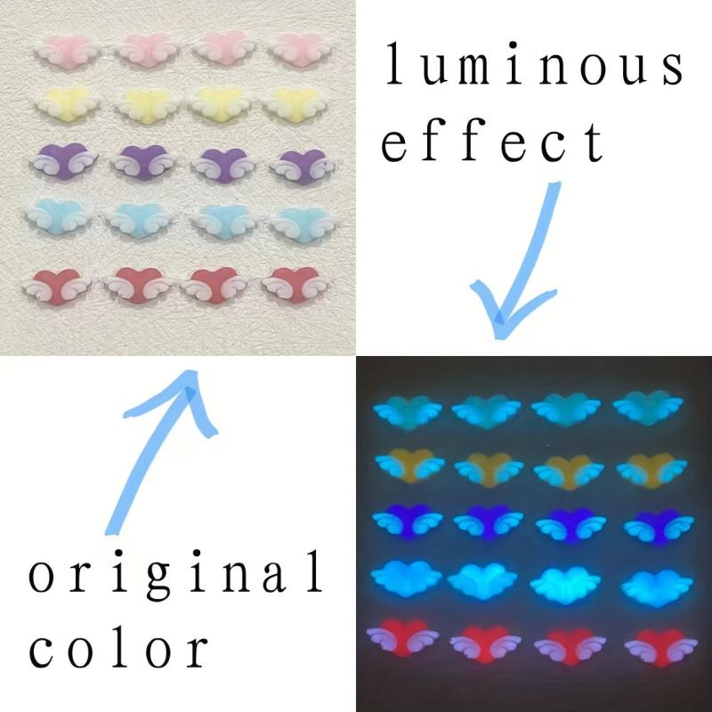 30 pcs Angel Wing Nail Stickers 3D Resin Accessories for DIY Nail and Decoration