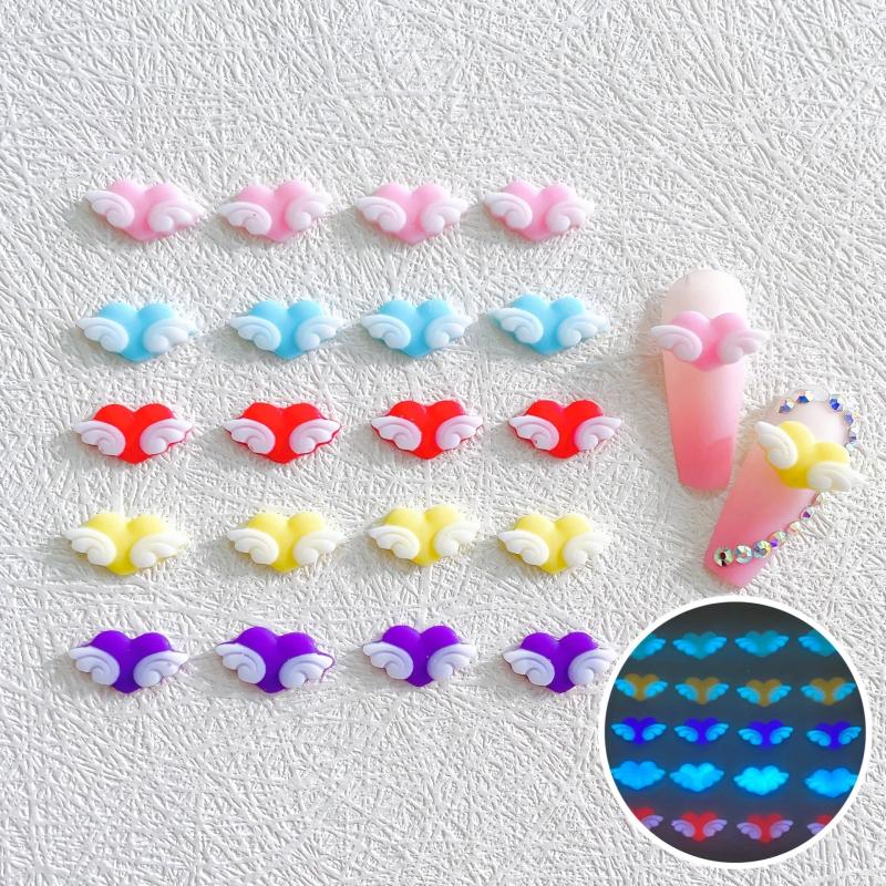 30 pcs Angel Wing Nail Stickers 3D Resin Accessories for DIY Nail and Decoration