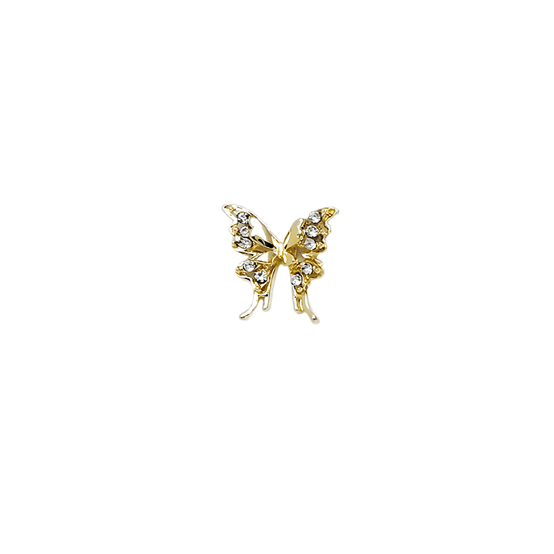 10pcs 3D Butterfly Nail Art Charms with Rhinestone Nail Art Accessories