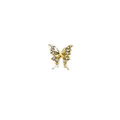 10pcs 3D Butterfly Nail Art Charms with Rhinestone Nail Art Accessories