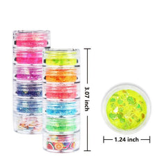 6 pcs Mermaid Nail Art Sequins Glitter for Spring Summer Nail Decor