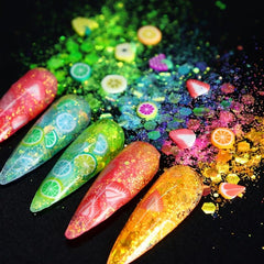 6 pcs Mermaid Nail Art Sequins Glitter for Spring Summer Nail Decor