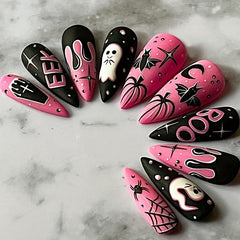 5D Halloween Nail Art Stickers Devil Horror Spider Web Blood Skull & More