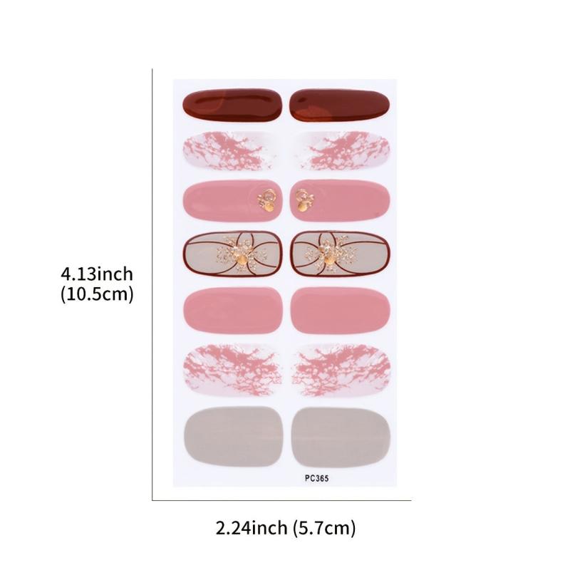 Glittery Nail Stickers Easy to Apply Long Lasting Nail Art Decorations