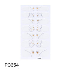 Glittery Nail Stickers Easy to Apply Long Lasting Nail Art Decorations