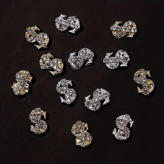 3D Dollar Sign Nail Art Charms Metal Alloy Dollars Nail Art Decoration