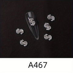 3D Dollar Sign Nail Art Charms Metal Alloy Dollars Nail Art Decoration