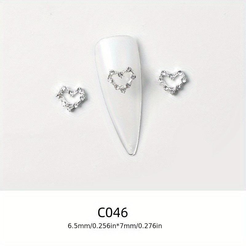Romantic Rose Lips Nail Art 3D Nail Rhinestones DIY Manicure Decoration
